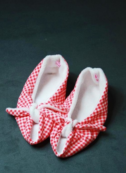 Kapcie peep-toe  czerwono-białe ( zamówienie) Zuzia Górska