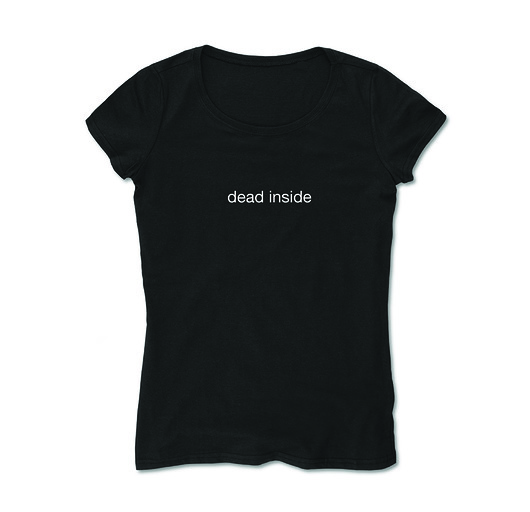 Dead inside -t-shirt z napisem nettie
