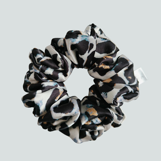 gumki do włosów Satynowa gumka satynowa scrunchie owijka frotka nocna pantera MAXI