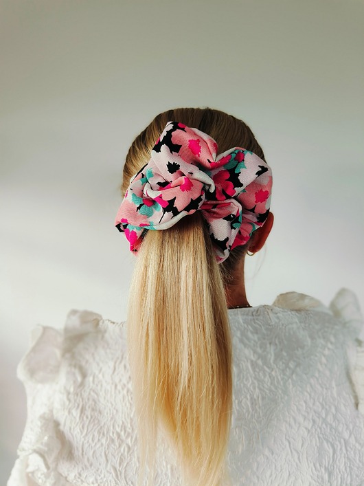 gumki do włosów Scrunchie do włosów, gumka do włosów, frotka z wiskozy Akwarela XXL
