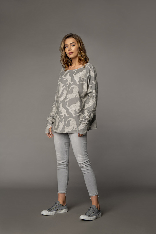 Bluza z długim rękawem koty Nubee