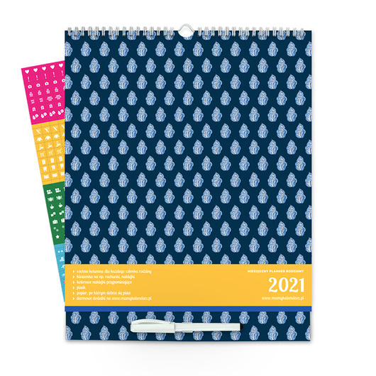 kalendarze i plannery Rodzinny planner miesięczny na 2021 rok