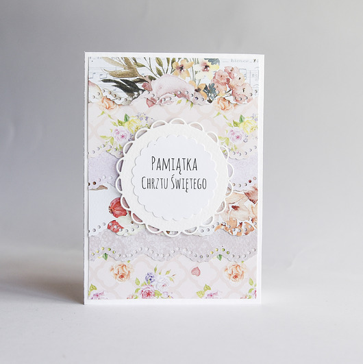 Pamiątka Chrztu świętego patchwork Papiernik