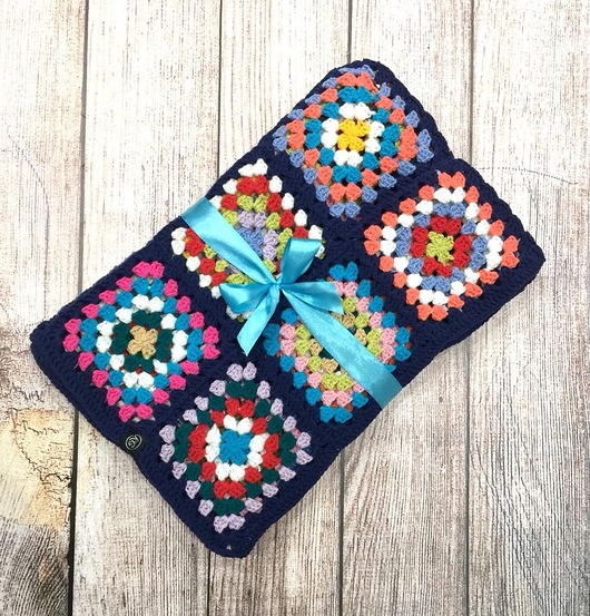 Ażurowy kocyk ręcznie robiony KG Handmade
