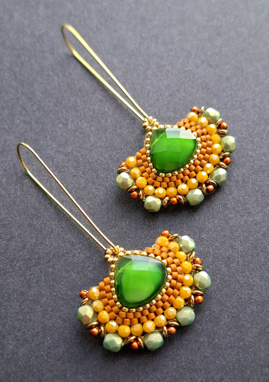 kolczyki szklane Kolczyki w szkle kolorowym no19