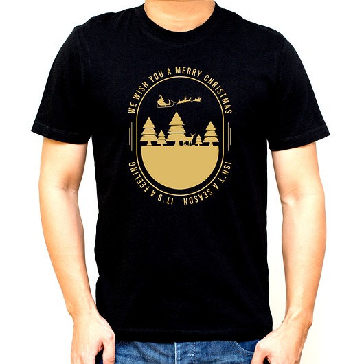 t-shirty męskie Koszulka organiczna z nadrukiem We wish you