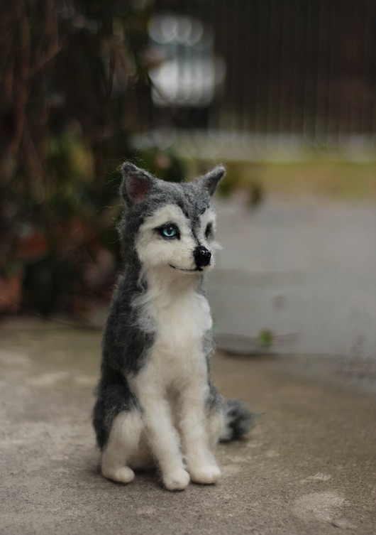 Duży Pies Husky- zamówienie indywidualne BoboLobo Handicraft