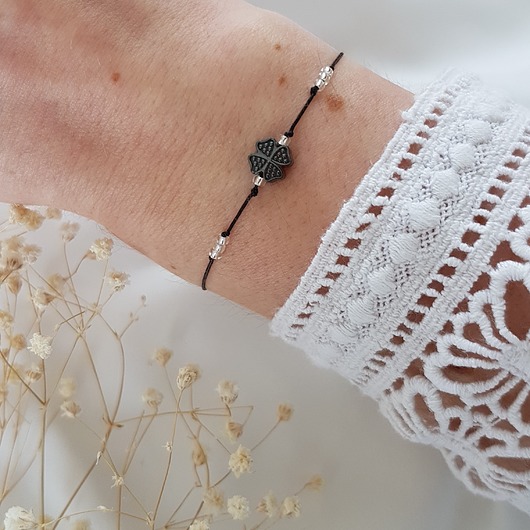 bransoletka z koniczynką LEI handmade 
