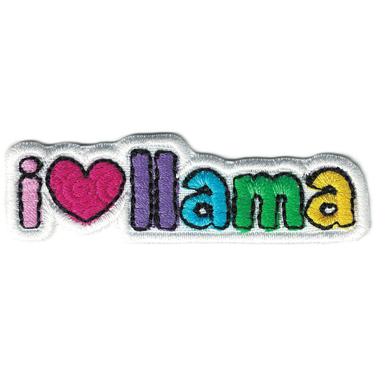 naszywki na ubrania Naszywka termoprzylepna  I love Lama