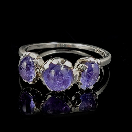 pierścionki srebrne Pierścionek retro tanzanity