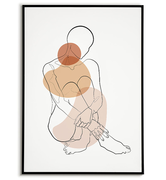 plakaty Plakat KOBIETA kontur abstrakcja linie 0487