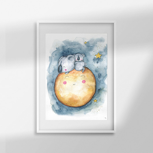 Plakat A3 "Koala Moon" Pookys world