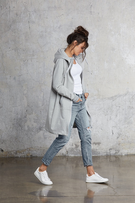 GREY COTTON coat Flawless