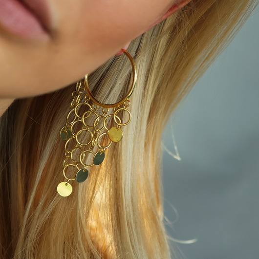  Kolczyki ze srebra 925 pozłacanego Coccola JEWELLERY