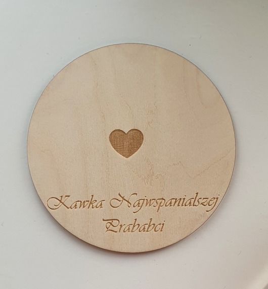 Drewniana podkładka pod kubek Kawka Babci Dream Woods
