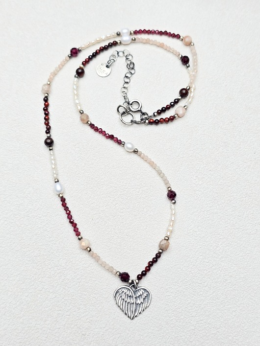 srebrne naszyjniki Delikatny Naszyjnik Skrzydlate Serce