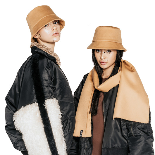 szale damskie Cashmere scarf / camel