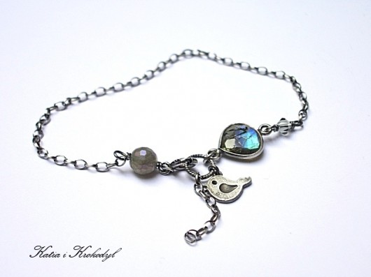 bransoletki wire wrapping Wróbelek  -bransoletka