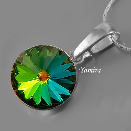 kryształ Swarovski Rivoli Vitrail Medium 12mm - wisiorek yamira