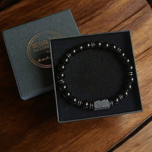 biżuteria męska OCHRONA, SPOKÓJ - turmalin, onyks błysk, hematyt