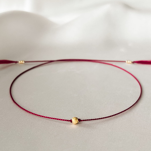 bransoletki na sznurku Złota Bransoletka Szczęścia 14K 585 Diamnetowana