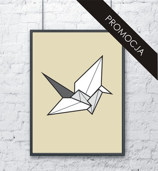POSTER - ptak ORIGAMI - 30x40 cm KOKO by HOKO