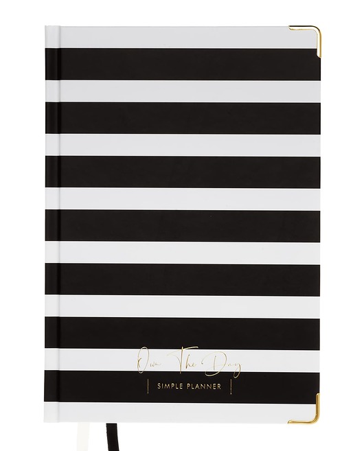 kalendarze i plannery Simple Planner / Czarne Pasy
