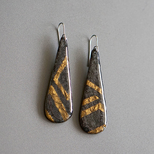 kolczyki - inne Długie kolczyki z masy papierowej