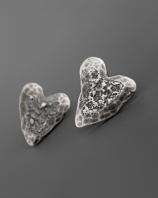 kolczyki srebrne Kolczyki Serca - srebro