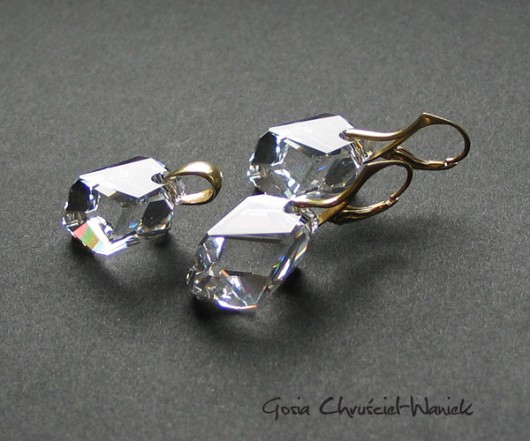 kryształ Swarovski i srebro-komplet na zamówienie Gosia Chruściel-Waniek