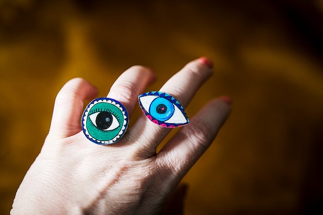 pierścionki - różne Pierścionki patrzałki