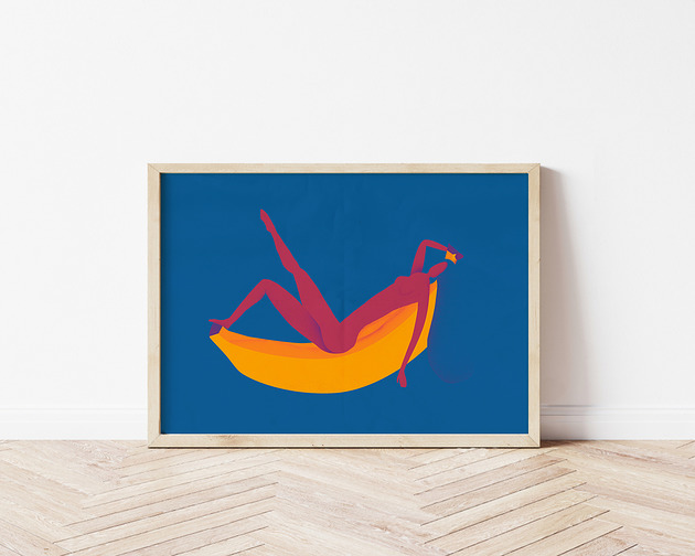 Plakat Na bananie Oskar Tomecki