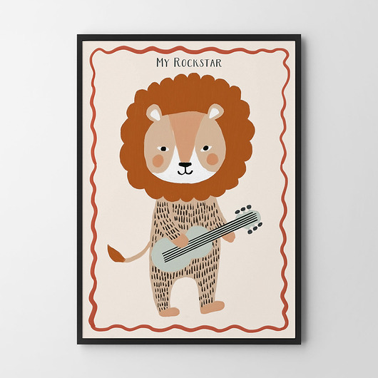 obrazy i plakaty do pokoju dziecięcego Lew - plakat dla dzieci pokój dziecka