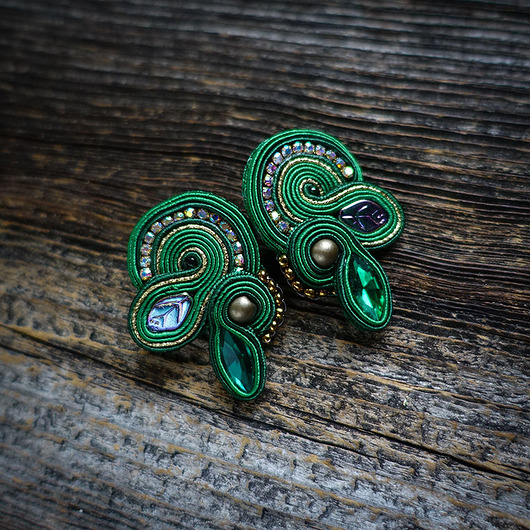 kolczyki soutache Isobelle - kolczyki sutasz