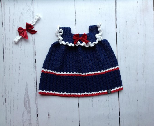 Śliczna granatowa sukieneczka KG Handmade