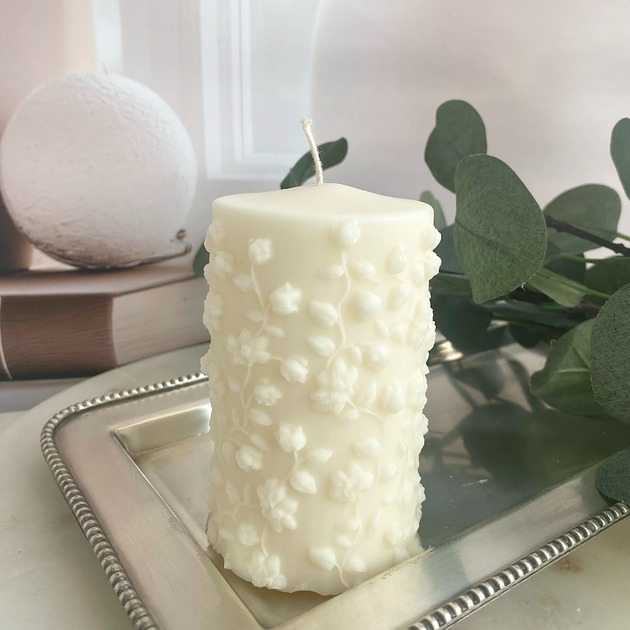 świeczniki i świece Świeca sojowa dekoracyjna walec "Summer garden" 100x60mm