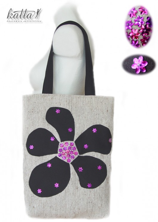 Black Flower torby katta