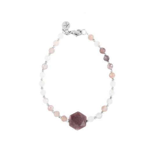 bransoletki z kamieni naturalnych Bransoletka z kamieniami kobiecej intuicji - Wersja Srebrna