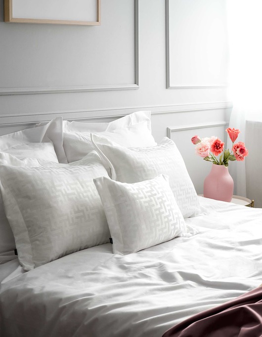 poduszki gładkie Biały zestaw 3 poduszek dekoracyjnych do sypialni