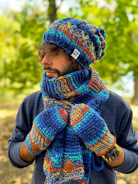 czapki i kapelusze męskie Męska czapka MERINO 50% Górski potok SMILE