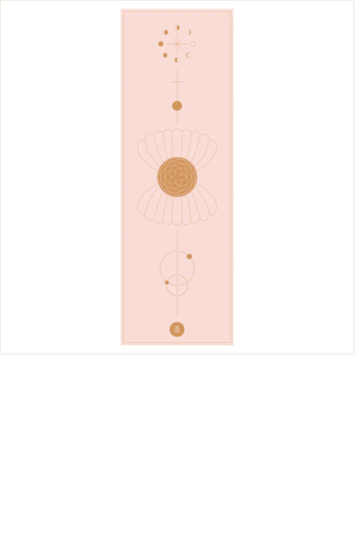 akcesoria do jogi Antypoślizgowa mata do jogi z kauczuku  PRO STICKY VENUS powder pink