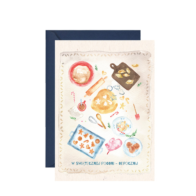 kartki świąteczne Kartka ze świątecznym stołem