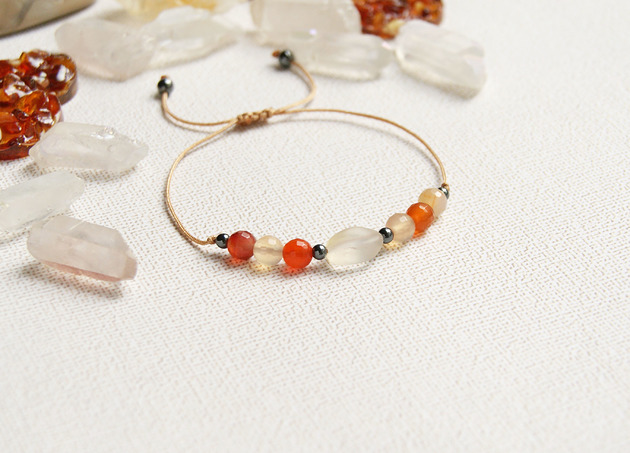 bransoletki z kamieni naturalnych BLIŹNIĘTA - zodiac collection - karneol, cytryn