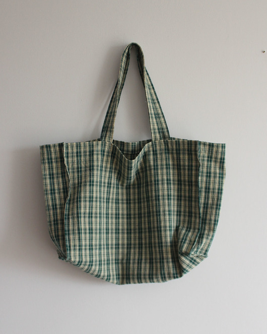 torby na zakupy Torba na zakupy; bawełnian,  w kratkę, handmade