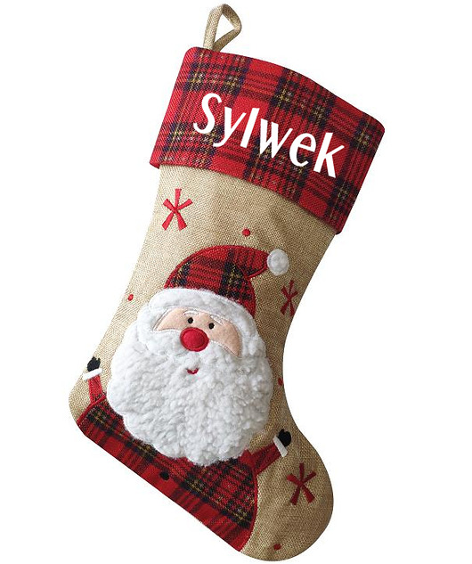 dekoracje świąteczne Skarpeta świąteczna IMIĘ Dekoracja Mikołaj