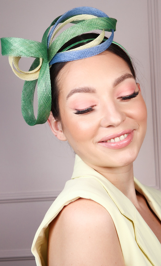 fascynatory APPLE GREEN fascynator ze splotów sinamy