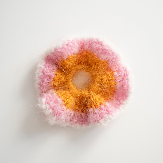 gumki do włosów Scrunchie orange pastel