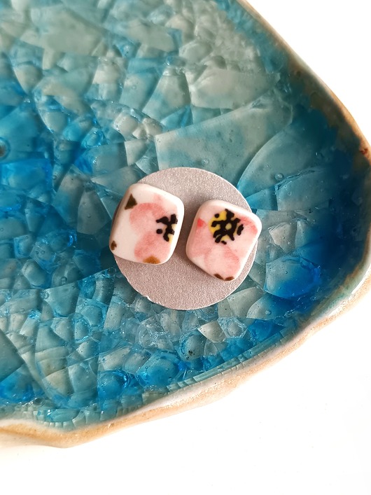 kolczyki ceramiczne Kolczyki ceramiczne Bolesławiec