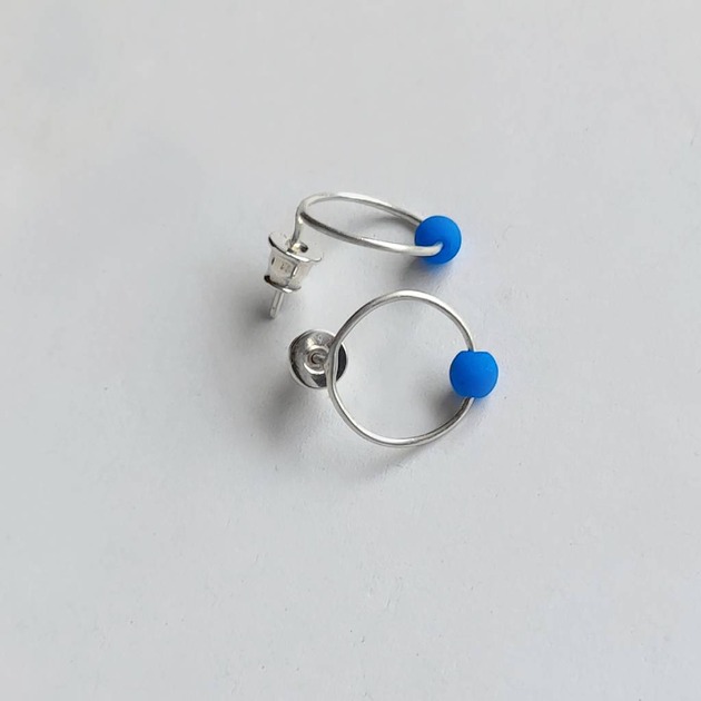 kolczyki z kamieniami Kolczyki OKRĄG