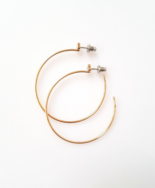 kolczyki pozłacane Kolczyki pozłacane Eleganckie Koła